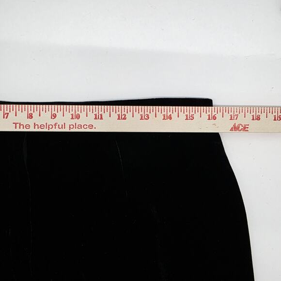 Vintage Ann Taylor Velvet Suit 14 Blazer Pants Black Classic Polished Silk Blend - Picture 12 of 14